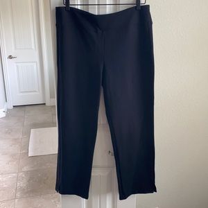 Peach • black ankle pants, size XL.